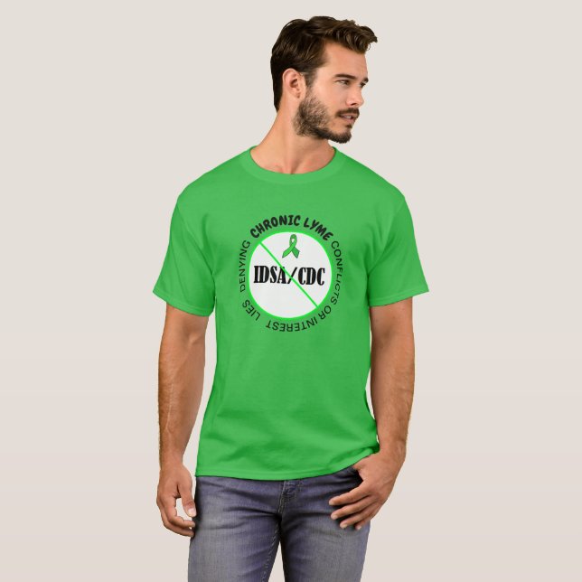 T-shirt Chemise de protestation CDC de Lyme Disease Anti I (Devant entier)