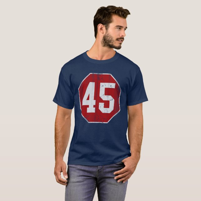 T-shirt Chemise de protestation de l'arrêt 45 (Devant entier)
