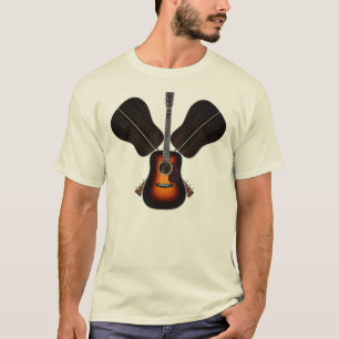 T-shirt Chemise de rangée de guitare acoustique