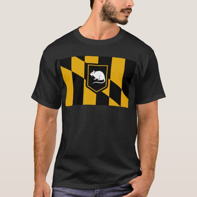T-shirt Chemise de rat de drapeau de Baltimore (Devant)
