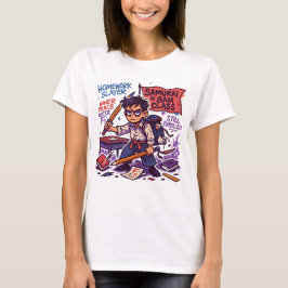 T-shirt Chemise de rentrée scolaire pour étudiant samouraï