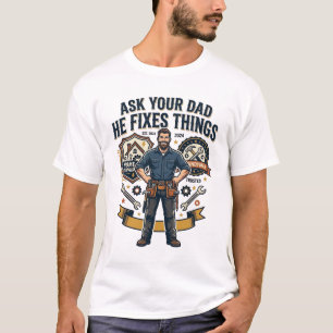 T-shirt Chemise de réparation de papa de la fête des pères