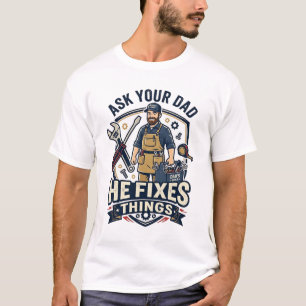 T-shirt Chemise de réparation de papa de la fête des pères