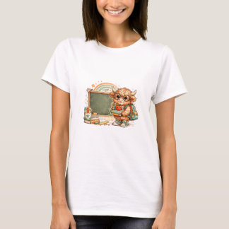 T-shirt Chemise de retour à l'école de Highland Cow