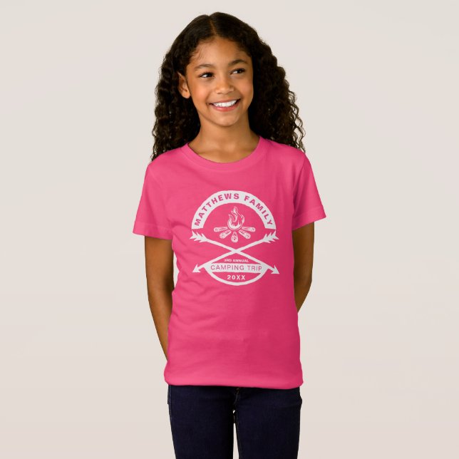 T-Shirt Chemise de Réunion pour Voyage de Camping pour fil (Devant entier)