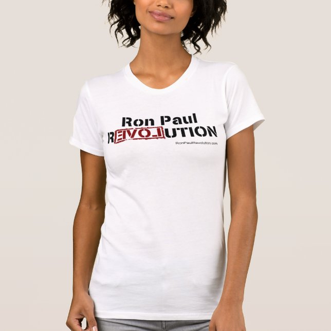 T-shirt Chemise de révolution de Ron Paul des femmes (Devant)