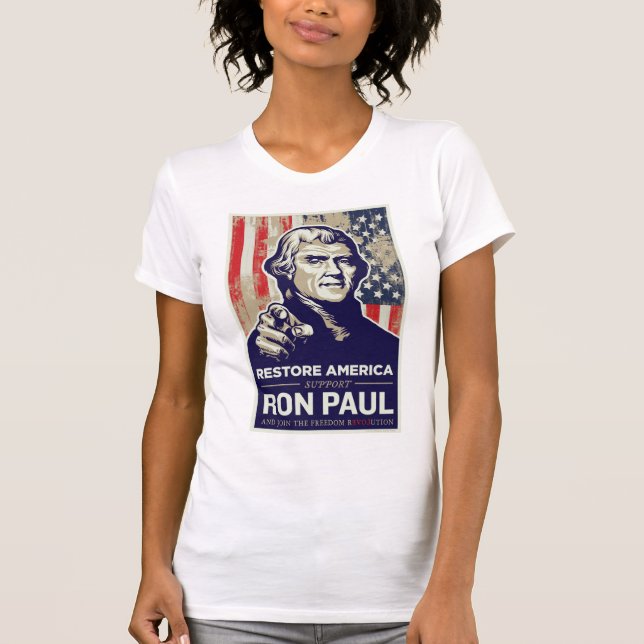 T-shirt Chemise de Ron Paul Thomas Jefferson (Devant)