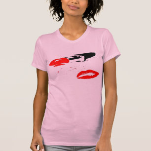 T-shirt Chemise de rouge à lèvres et de baisers