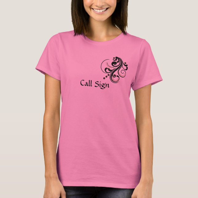 T-shirt Chemise de rouleau de radio-amateur des femmes (Devant)
