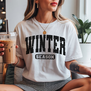 T-shirt Chemise de saison hivernale vintage, Tee-shirt de