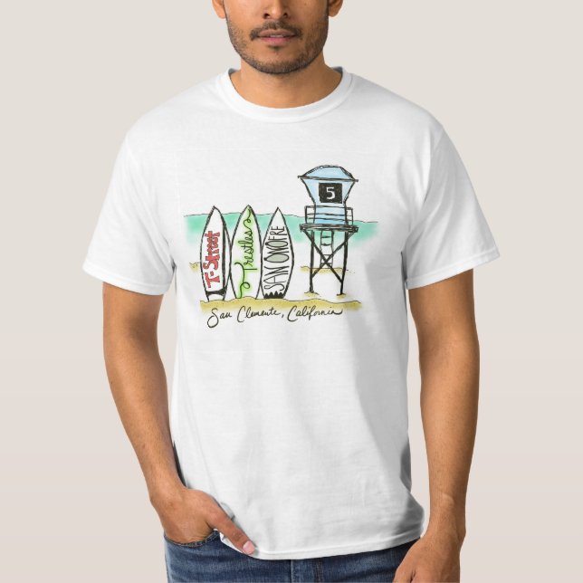 T-shirt Chemise de San Clemente de surf (Devant)