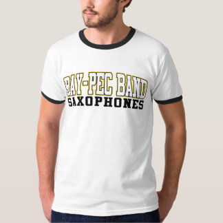 T-shirt Chemise de saxophones de la bande Rayon-PEC