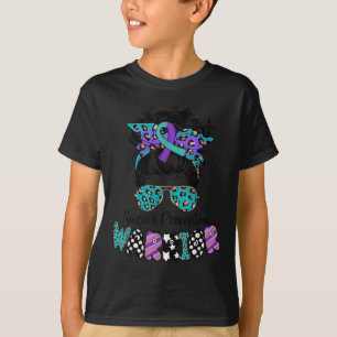 T-shirt Chemise de sensibilisation au suicide Cheveux Bun