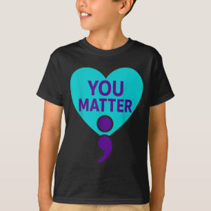 T-shirt Chemise de sensibilisation au suicide sarcelle et