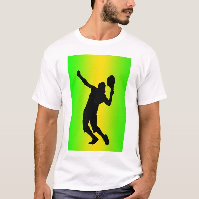 T-shirt chemise de service de vert de silhouette (Devant)