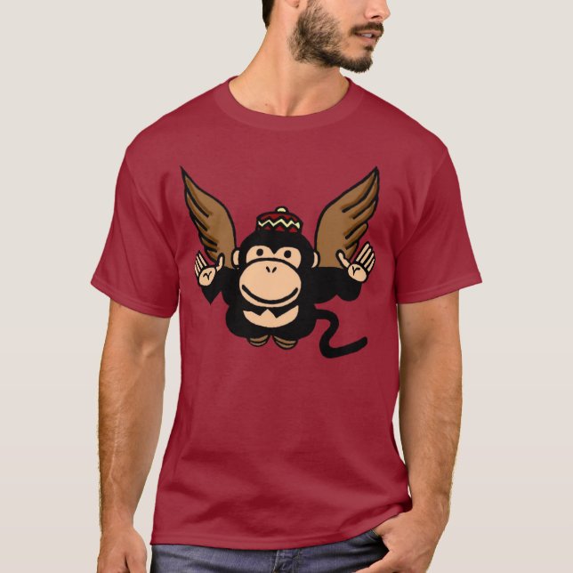 T-shirt Chemise de singe de vol (Devant)