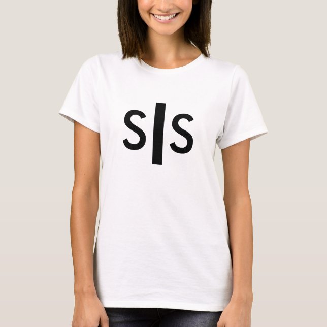 T-shirt Chemise de SIS en texte très grand pour les (Devant)