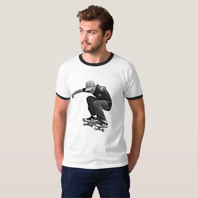 T-shirt Chemise de Skateboard (Devant entier)