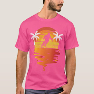 T-shirt Chemise de ski rétro coucher de soleil 70s vintage