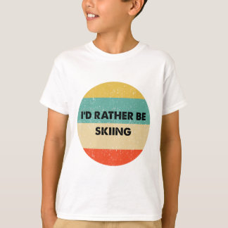 T-shirt Chemise de skieur Je préférerais skier 
