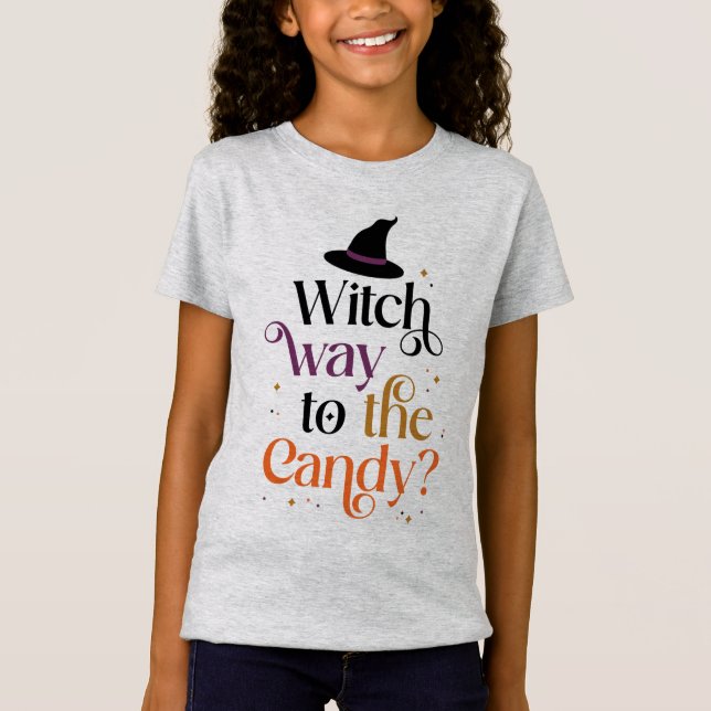 T-Shirt Chemise De Sorcière À La Chemise D'Halloween Candy (Devant)