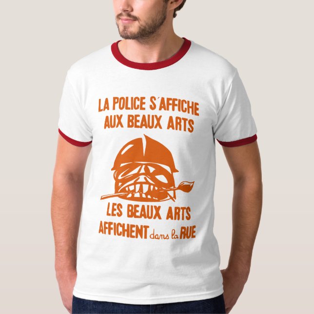 T-shirt chemise de soulèvement de Paris de police (Devant)