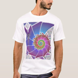 T-shirt Chemise de Spiralism d'arc-en-ciel de Fibonacci
