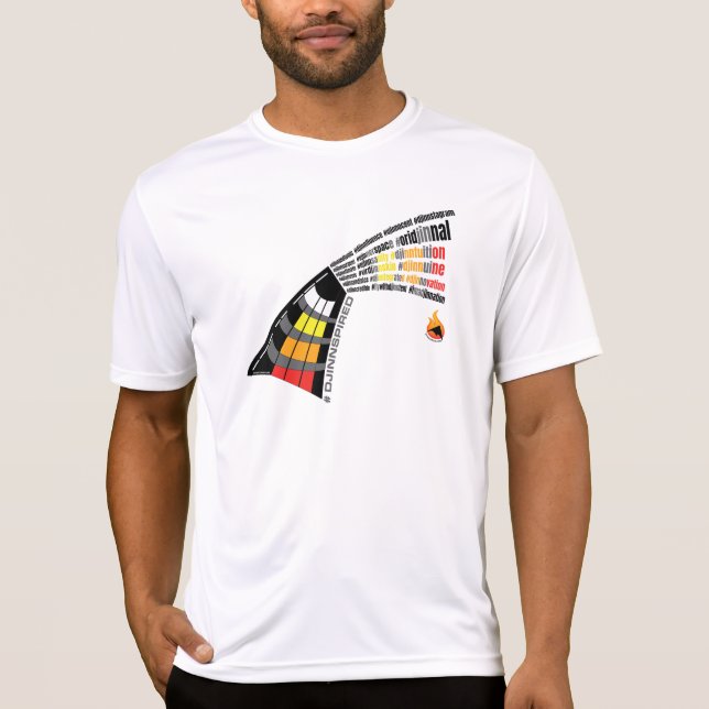 T-shirt Chemise de sport #Djinnspired (chaude fanez-vous) (Devant)