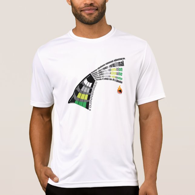T-shirt Chemise de sport #Djinnspired (le vert se fanent) (Devant)