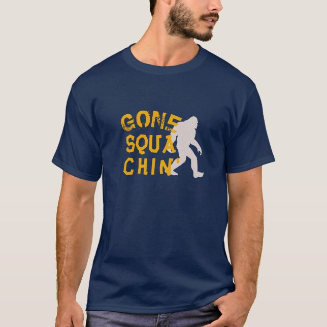 T-shirt Chemise de Squatchin - Tee de Chasseur de Bigfoot (Devant)