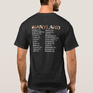 T-shirt Chemise de style de concert des comtés du Marylan