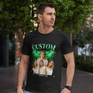 T-shirt Chemise de style rap vintage personnalisée des ann