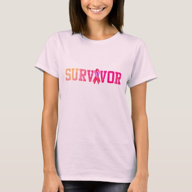 T-shirt Chemise de survivant de cancer du sein (Devant)