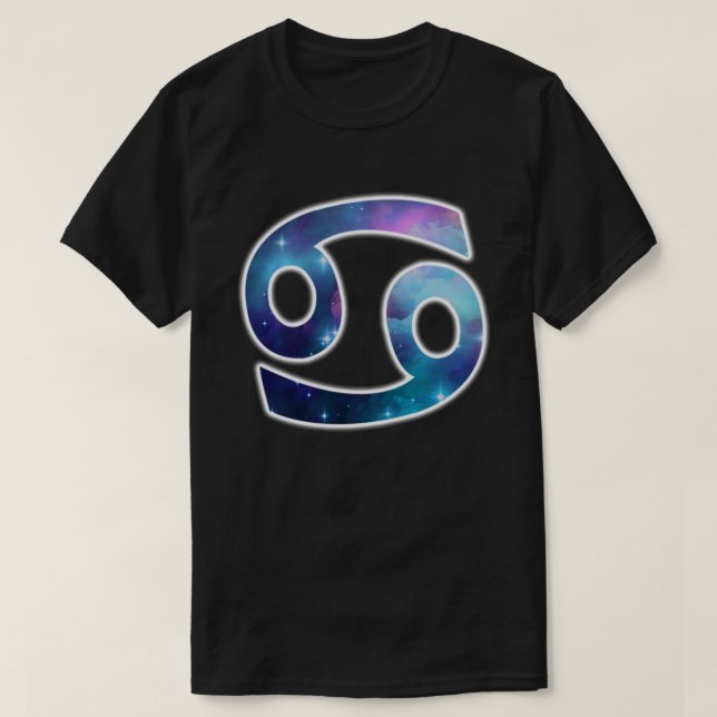 T-shirt Chemise de symbole de Cancer - noir (Design devant)