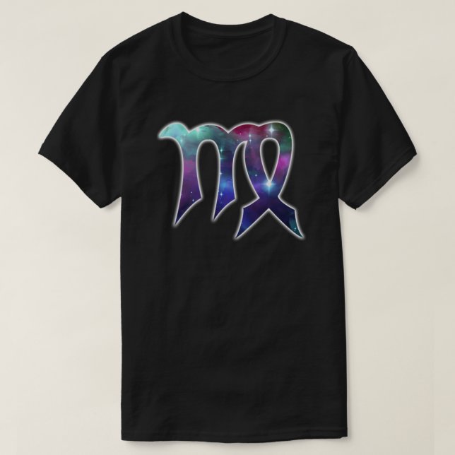 T-shirt Chemise de symbole de Vierge - noir (Design devant)