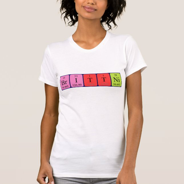 T-shirt Chemise de table périodique Brittni (Devant)