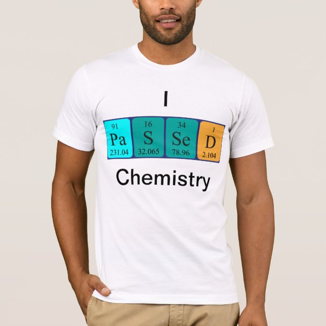 T-shirt Chemise de table périodique de chimie passée (Devant)