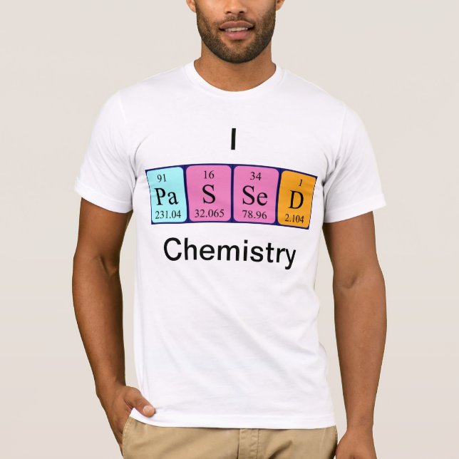 T-shirt Chemise de table périodique de chimie passée (Devant)