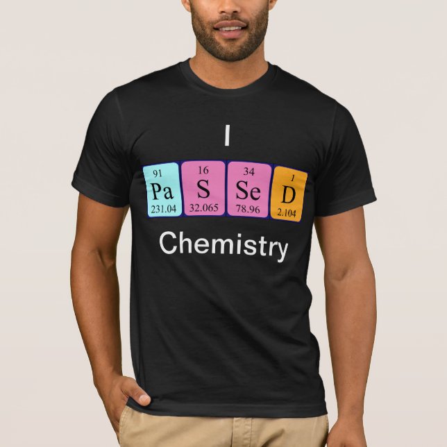 T-shirt Chemise de table périodique de chimie passée (Devant)