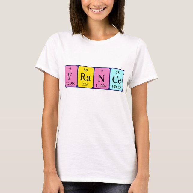 T-shirt Chemise de table périodique de France (Devant)