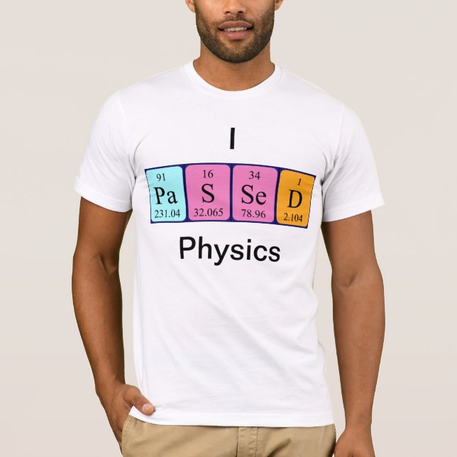 T-shirt Chemise de table périodique de physique (Devant)