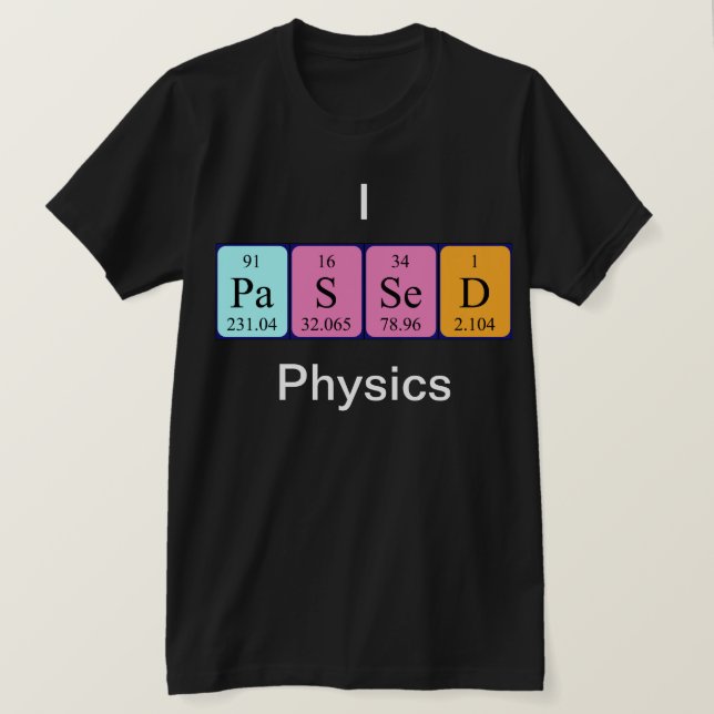T-shirt Chemise de table périodique de physique (Design devant)