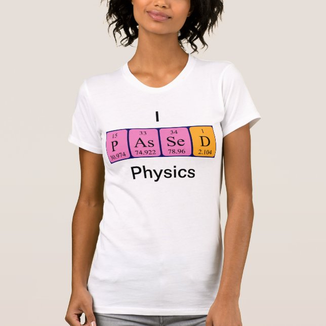 T-shirt Chemise de table périodique de physique (Devant)