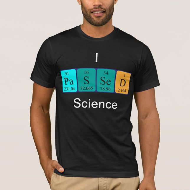T-shirt Chemise de table périodique de science passée (Devant)