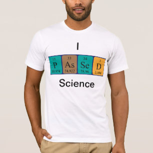 T-shirt Chemise de table périodique de science passée