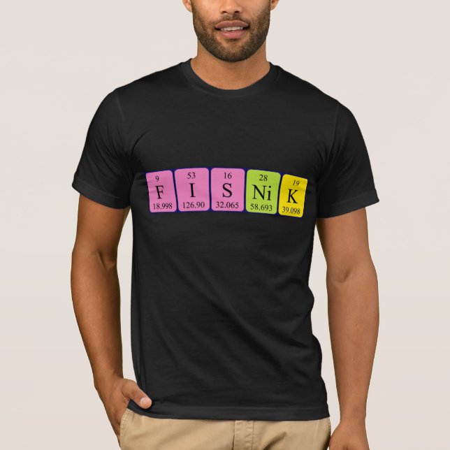 T-shirt Chemise de table périodique Fisnik (Devant)