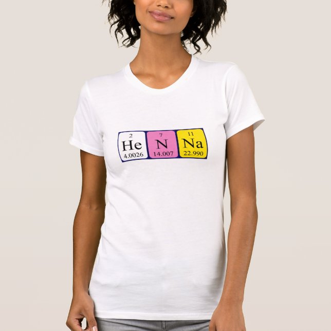 T-shirt Chemise de table périodique henné (Devant)