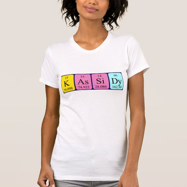 T-shirt Chemise de table périodique Kassidy (Devant)