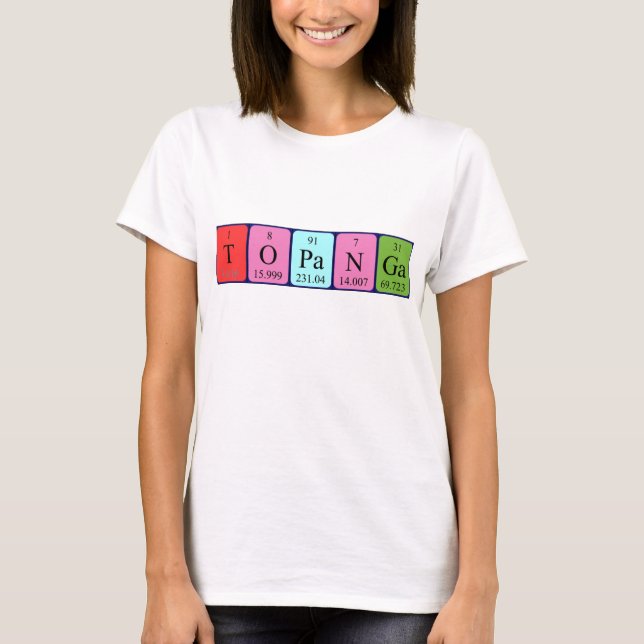T-shirt Chemise de table périodique Topanga (Devant)