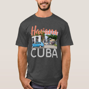 T-shirt Chemise de taxi de La Havane Cuba dans les lettres